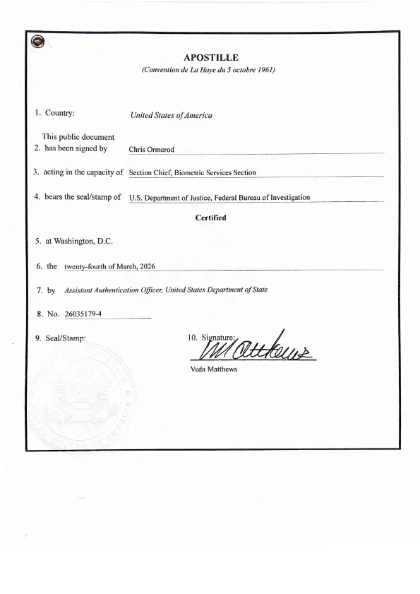 Federal Apostille