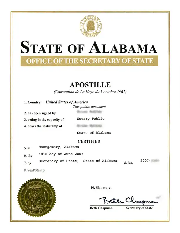 Alabama Apostille