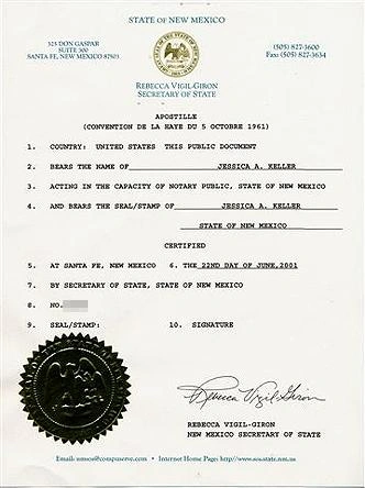New Mexico Apostille