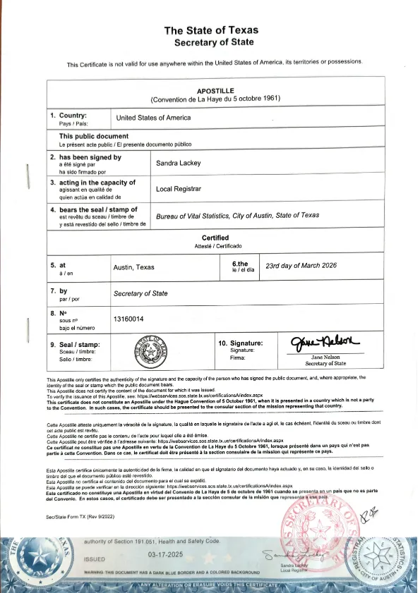 Texas Apostille