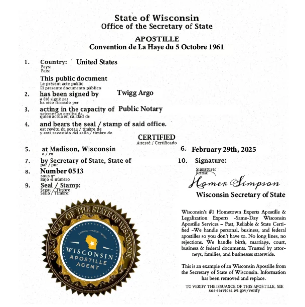 Wisconsin Apostille